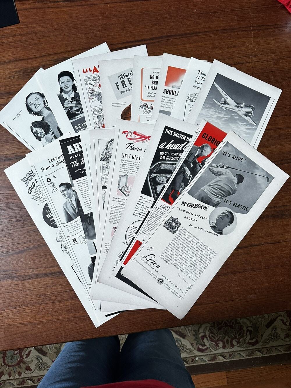 17 Vintage Print Ads 1940 Variety Half Page